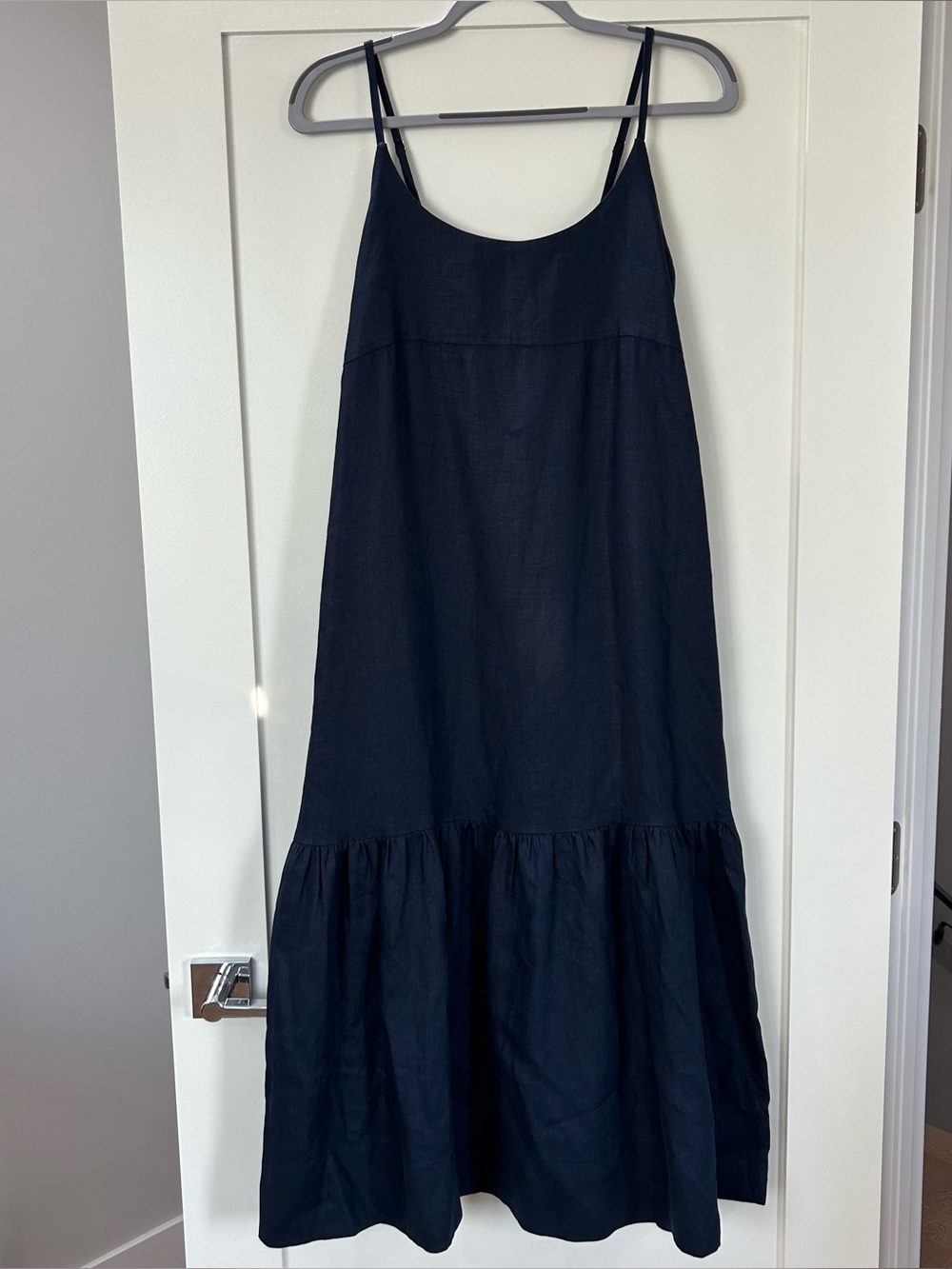 Mikoh Kualoa Dress 100% Linen Navy Blue